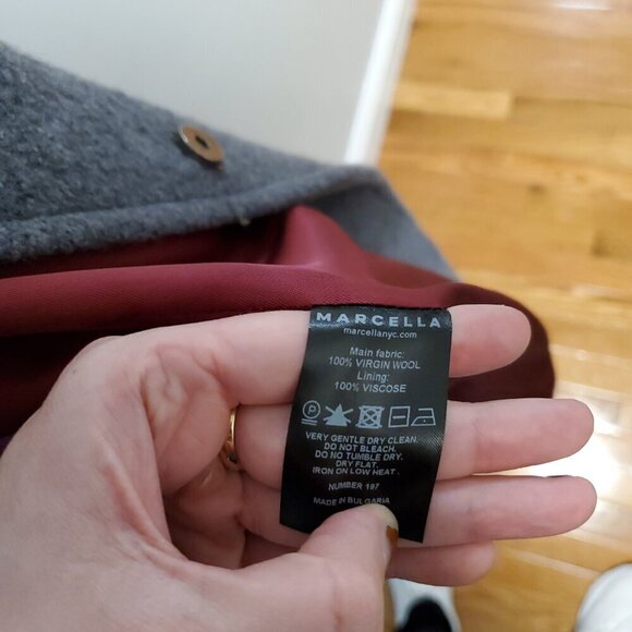 Marcella NYC Oversized Elizabeth Coat Large Grey - Picture 3 of 9